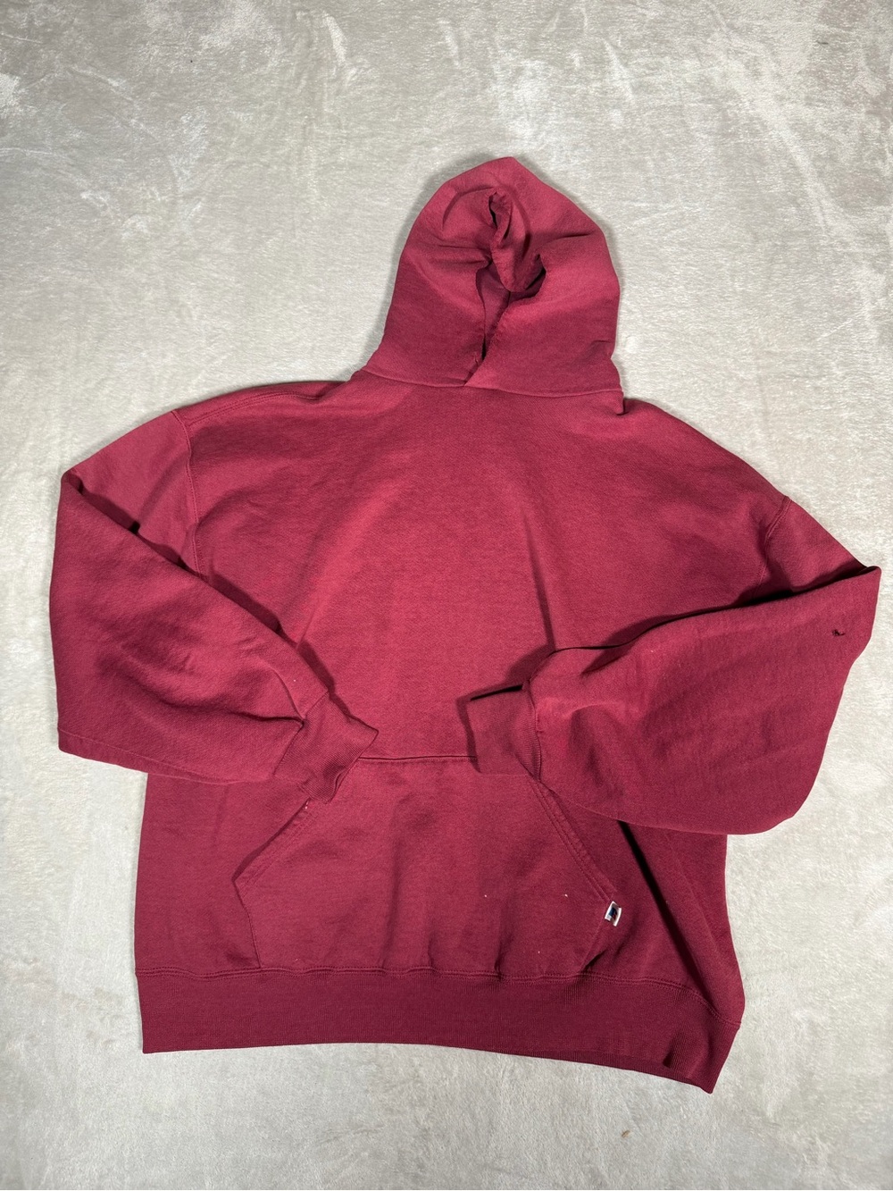Russell Athletic Maroon Crewneck Sweatshirt with Classic Logo Tag